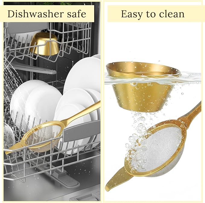 2Pcs Matcha Sifter 2.2 Inch Matcha Strainer With Base - 30 Fine Mesh T304 Stainless Steel Fine Mesh Strainers for Loose Tea, Coffee, Cocktail