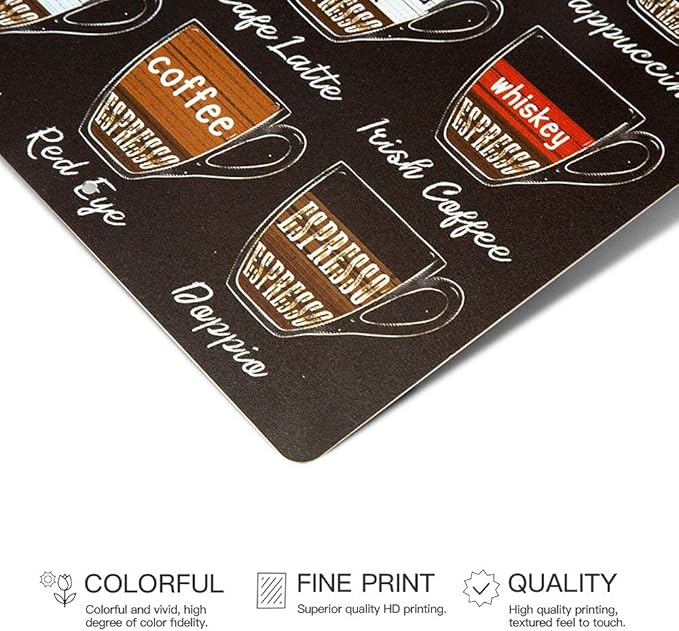 Putuo Vintage Coffee Menu Wall Decor, 12 x 8 Inches Aluminum Metal Sign for Bar, Restaurants, Cafes, Pubs, Office, Kitchen, Home Coffee Station