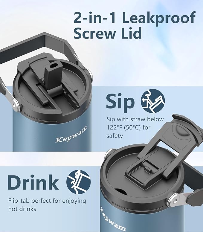 Kepwam T3 Self-Heating Travel Mug 20oz, Temperature-Controlled Coffee Warmer Mug, Smart Travel Coffee Mug Keep Coffee Drinks Hot, Heated Mug Great for Driver Outdoor Fits Car Cup Holders