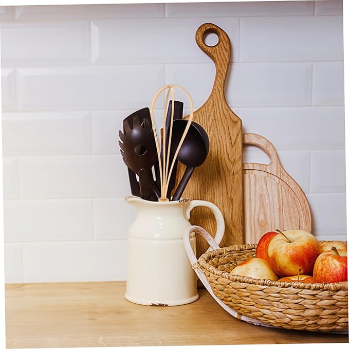 Manual Egg Mixer Bamboo Egg Whisk Large Whisk Multi-use Stirrer Easy to Clean Non-sticky Lightweight Ergonomic Handle for Cooking