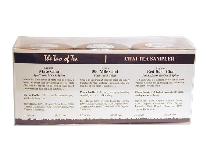 The Tao of Tea Sampler, Box, chai, 3 Count