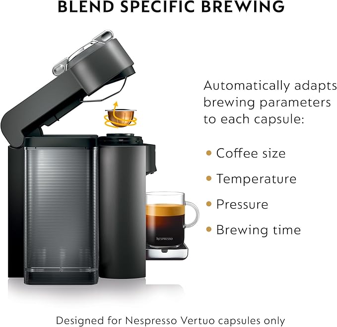 Nespresso Vertuo Coffee and Espresso Maker by De'Longhi, Titan