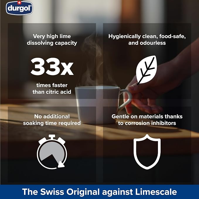 Durgol Swiss Espresso, Descaler and Decalcifier for All Brands of Espresso Machines and Coffee Makers, 4.2 Fluid Ounces (Pack of 2) - Image 6