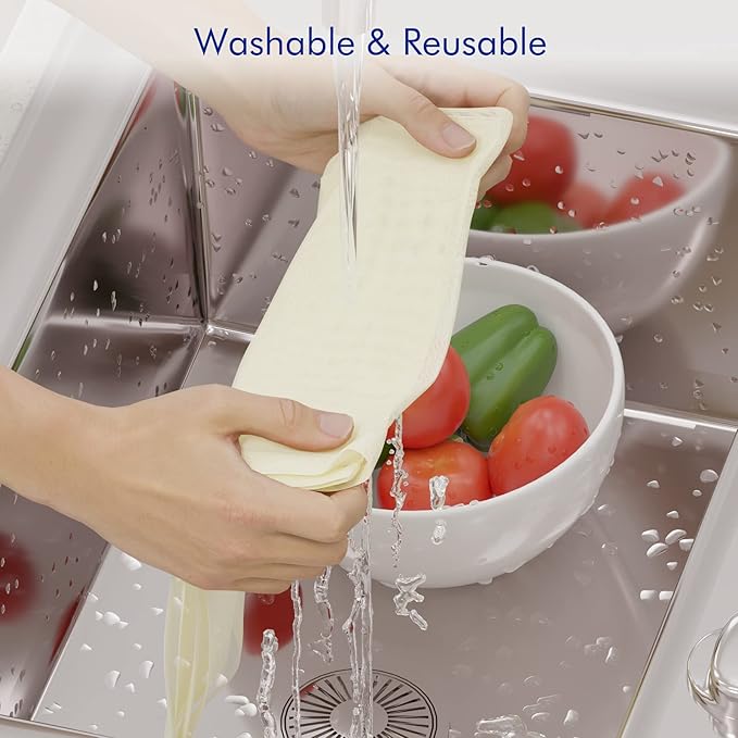 6 PCS Reusable Cheesecloth, Grade 100, 20x20 Inch Hemmed Cheese Cloth for Straining Craft, 100% Cotton Unbleached Cloth Strainer for Cooking, Baking, Juicing, Cheese Making (40×50 Threads)