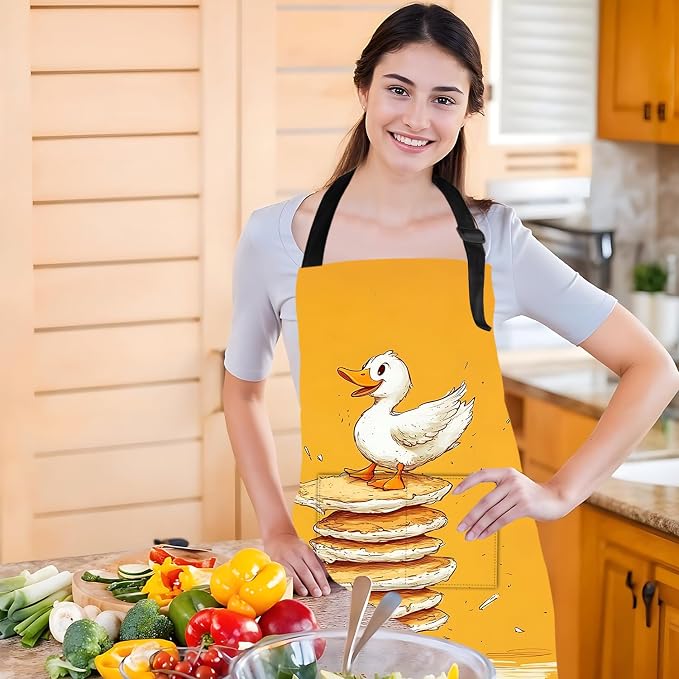 Funny Cat Apron with 2 Pockets Waterproof for Men Women Kitchen Garden Decor - Image 5