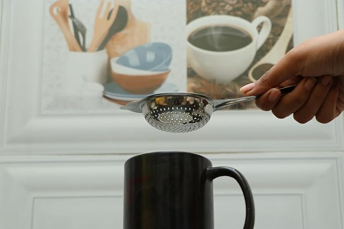 Plastic Tea and Coffee Strainers, Multicolour (Set of 4) Colour May Vary (Coffee Strainer)