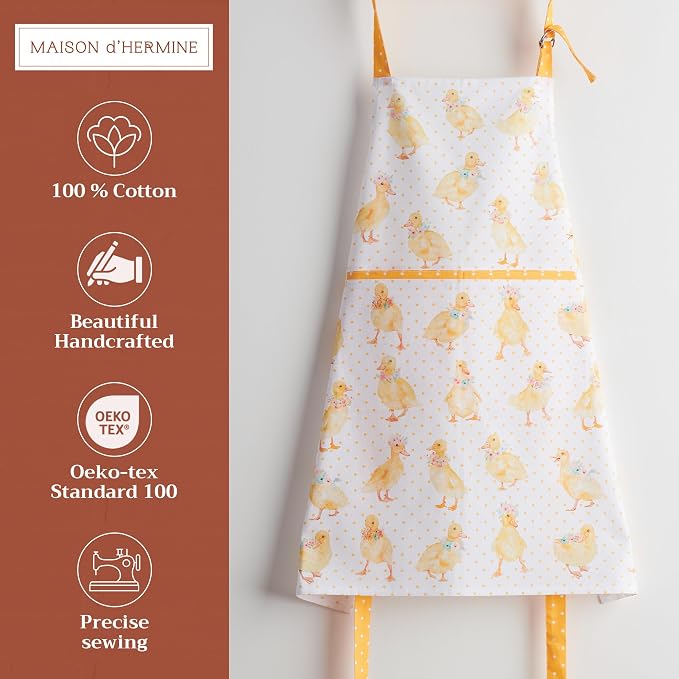Maison d' Hermine 100% Cotton Apron for women with Pocket Kitchen Chef Apron for Men Cooking Mothers Day Gifts - Image 2
