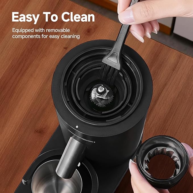 AAOBOSI Coffee Grinder, Cordless Coffee Bean Grinder with 60 Grind Settings,Conical Burr Coffee Grinder Suitable for Indoor Home,Office & Outdoor Camping,Travel Use,Anti-Static,5-98s Timer.