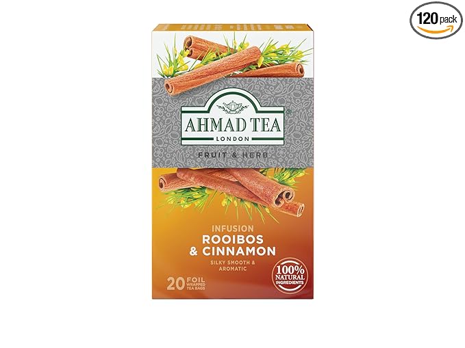 Ahmad Tea, Rooibos & Cinnamon, 20 Count (Pack of 6)