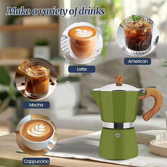 12 Cup Moka Pot Aluminum 600ml Italian Coffee Maker Stovetop Espresso CoffeeMakers Mocha Pot Percolator for Electric Ceramic Stove Classic Greca Cafe Makers Portable for Easy Brewing