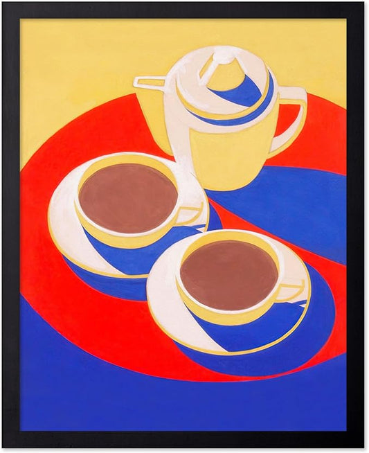 Poster Master Vintage Food & Drink Poster - Retro Colorful Coffee Print - Café Wall Art - Gift for Barista, Coffee Lovers, Café Owner - Decor for Dining Room, Kitchen, 24x32 Unframed Wall Art