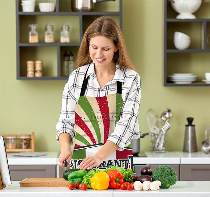 Italian Restaurant Banner Kitchen Apron for Women Men, Unisex Adjustable Cooking Apron, Waterproof Apron for Home Kitchen, Restaurant, Coffee House - Image 5