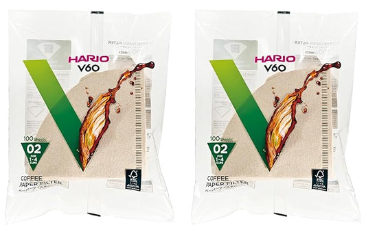 HARIO VCF-02-100M Paper Filter for V60, 06.6 ft (02 m), For 1-4 Cups, 200 Sheets