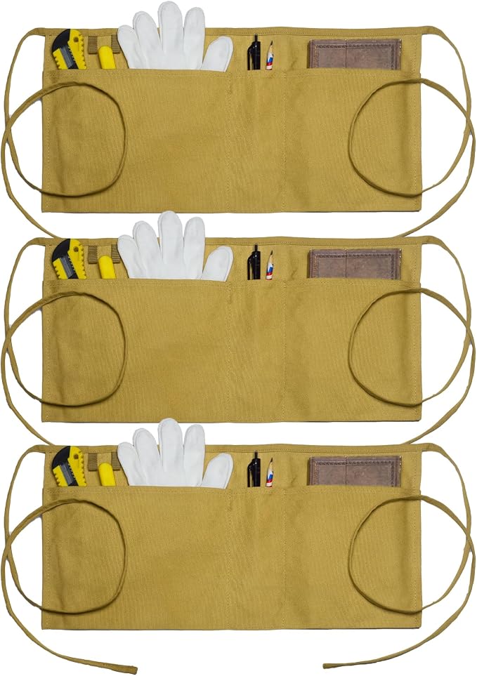 Canvas Work Waist Apron with 3 Pocket by Unknown