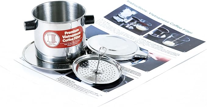 2 x Stainless Steel Vietnamese Coffee Filter Press 8 oz. Works well w/French Grind Coffee. Gravity Insert