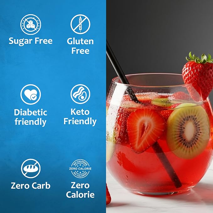Syruvia Sugar Free Kiwi Strawberry Flavored Syrup for Drinks, Cocktails, Lemonades, Iced Teas and Desserts – 25.4 fl oz, With Pump - Image 4