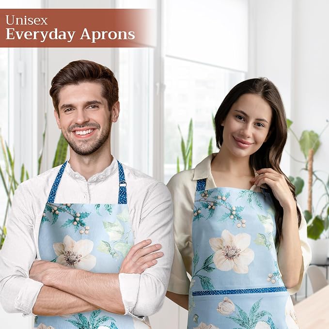 Maison d' Hermine 100% Cotton Apron for women with Pocket Kitchen Chef Apron for Men Cooking Mothers Day Gifts - Image 6