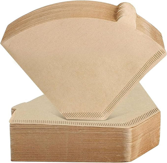 600Pcs Cone Coffee Filters #4, Clinuse Unbleached Size 04 Coffee Filters 8-12 Cup, Disposable Natural Paper Filters, No.4 Cone Filters Compatible with Ninja, Cuisinart, Pour Over and Drip Coffee Maker