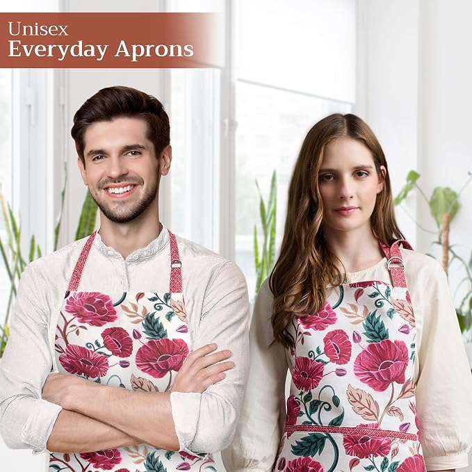Maison d' Hermine 100% Cotton Apron for women with Pocket Kitchen Chef Apron for Men Cooking Mothers Day Gifts - Image 6