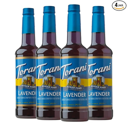 Torani Sugar Free Lavender Flavored Drink Syrup, 25.4 fl oz (Pack of 4) by Torani