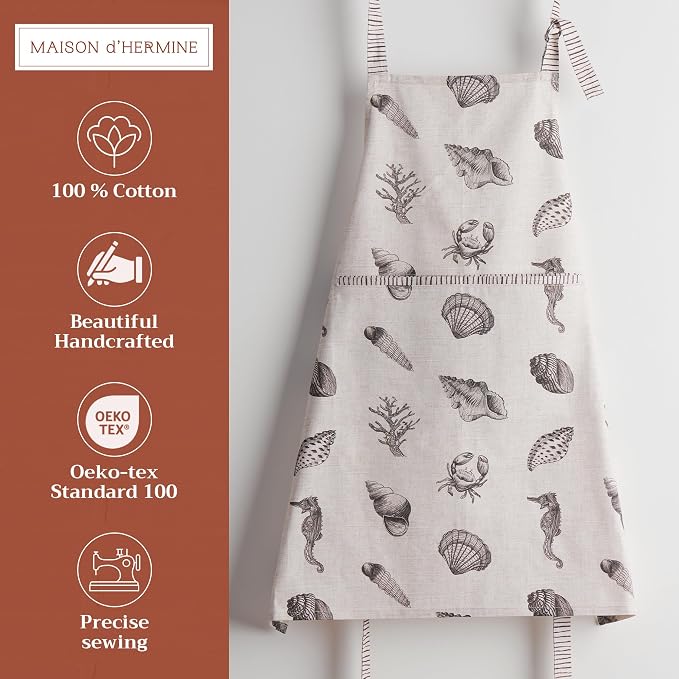 Maison d' Hermine 100% Cotton Apron for women with Pocket Kitchen Chef Apron for Men Cooking Mothers Day Gifts - Image 2