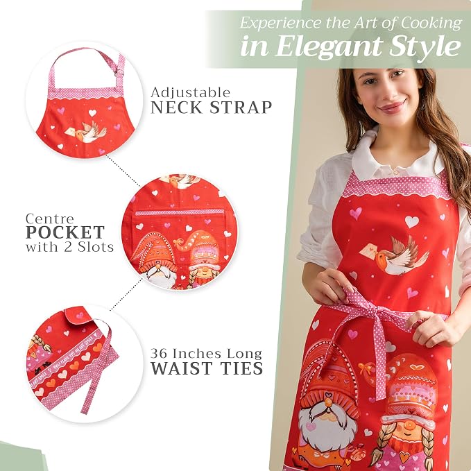 Maison d' Hermine 100% Cotton Apron for women with Pocket Kitchen Chef Apron for Men Cooking Mothers Day Gifts - Image 5