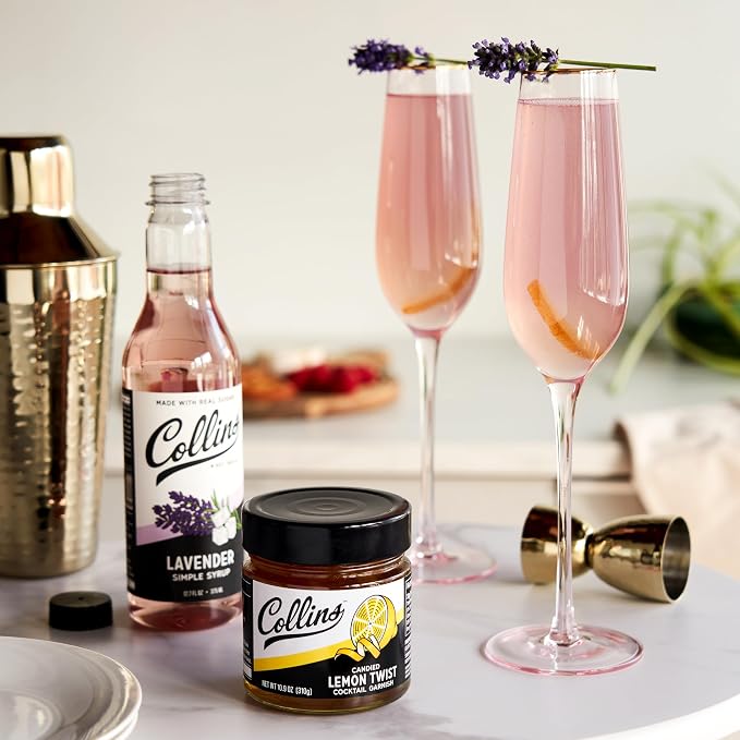 Collins Lavender Simple Syrup with Real Sugar for Cocktails, Spritz, Iced Tea, Lemonade, Hot Chocolate, Dessert, Baking, Coffee Syrups, Home Bar Accessories, 12.7 oz, Set of 1 - Image 6