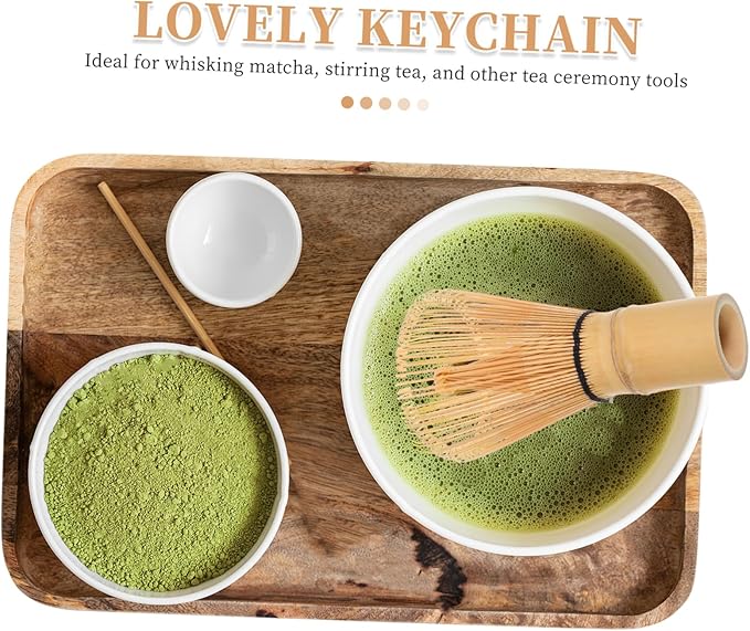 IMIKEYA Traditional Japanese Matcha Whisk Set Bamboo Tea Whisk for Stirring Matcha Authentic Chasen Tool for Tea Ceremony Small Size for Easy Handling