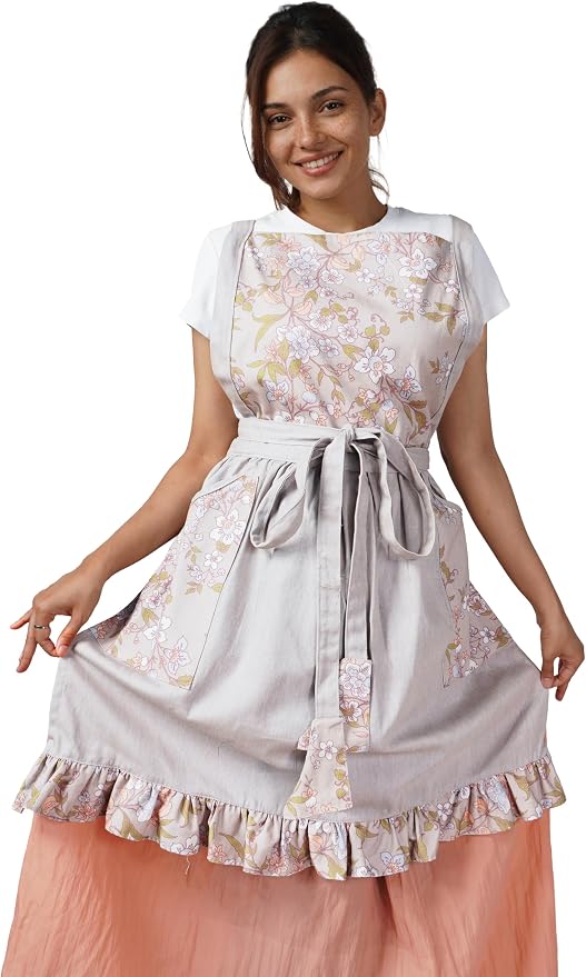 100% Cotton Printed Kitchen Apron with 2 Pockets for Men and Women – Adjustable Chef Apron - Machine Washable by Unknown