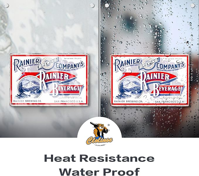 Rainier Beer Signs | Man Cave Decor | Bar Vintage Metal Tin Signs | Garage Retro Home decor | Wall Poster Funny Cool Things Stuff For House Shop Room Coffee 8 * 12 Inch - Image 3