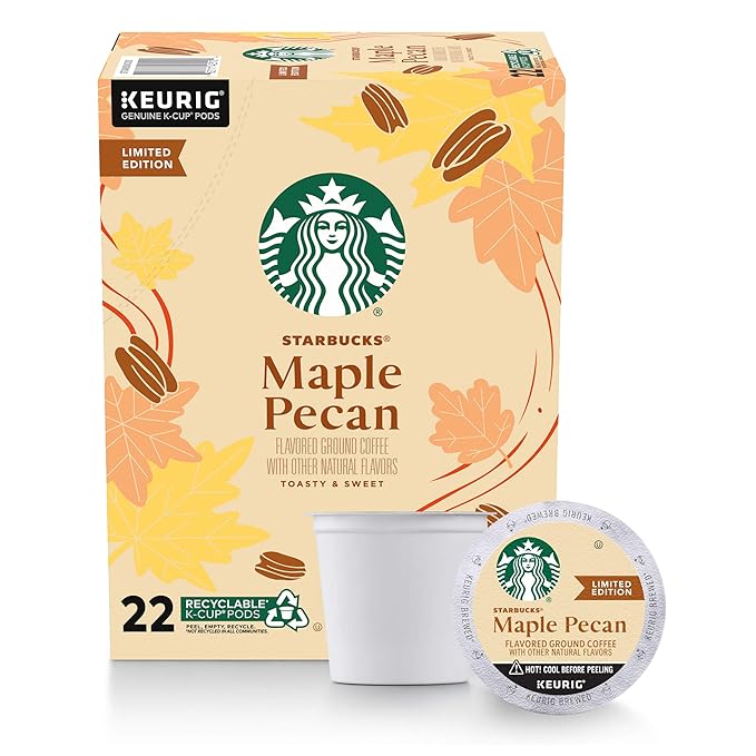 Starbucks Coffee K-Cup Pods, Maple Pecan, 22 CT
