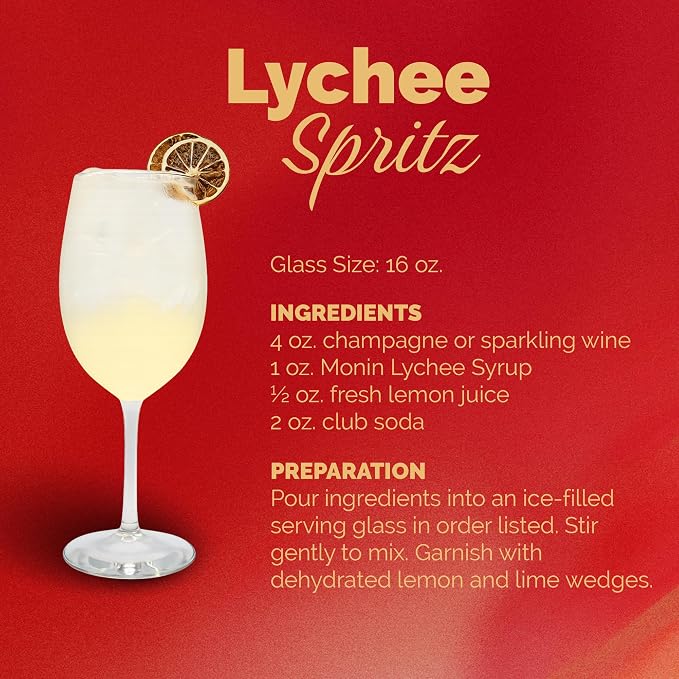 Monin - Lychee, Great for Teas, Lemonades, Smoothies, & Cocktails, Gluten-Free, Non-GMO (1 Liter) - Image 5
