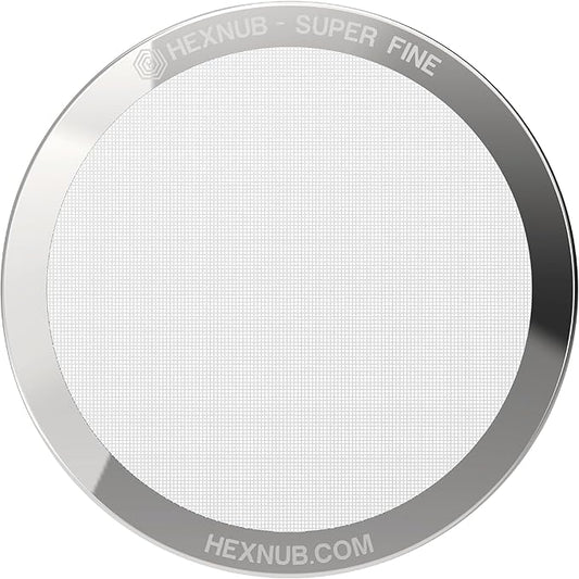 HEXNUB - Reusable Metal Filter for AeroPress XL Coffee Maker, Stainless Steel Filter Fits AeroPress XL Coffee Press, Fuller Bodied Coffee Than Paper Filters - SILVER MESH