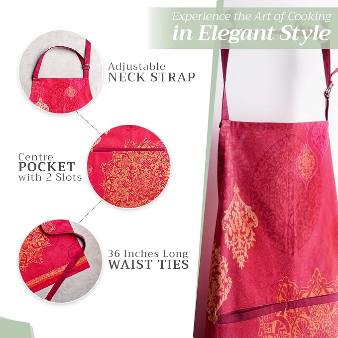 Maison d' Hermine 100% Cotton Apron for women with Pocket Kitchen Chef Apron for Men Cooking Mothers Day Gifts - Image 5