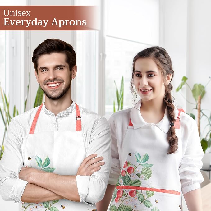 Maison d' Hermine 100% Cotton Apron for women with Pocket Kitchen Chef Apron for Men Cooking Mothers Day Gifts - Image 6