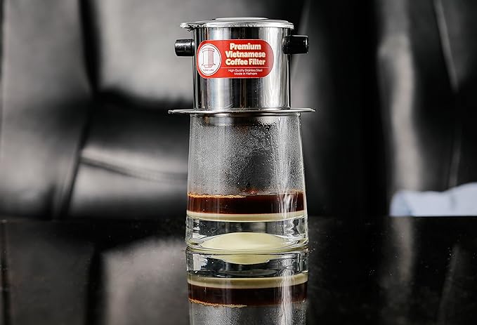 2 x Stainless Steel Vietnamese Coffee Filter Press 8 oz. Works well w/French Grind Coffee. Gravity Insert