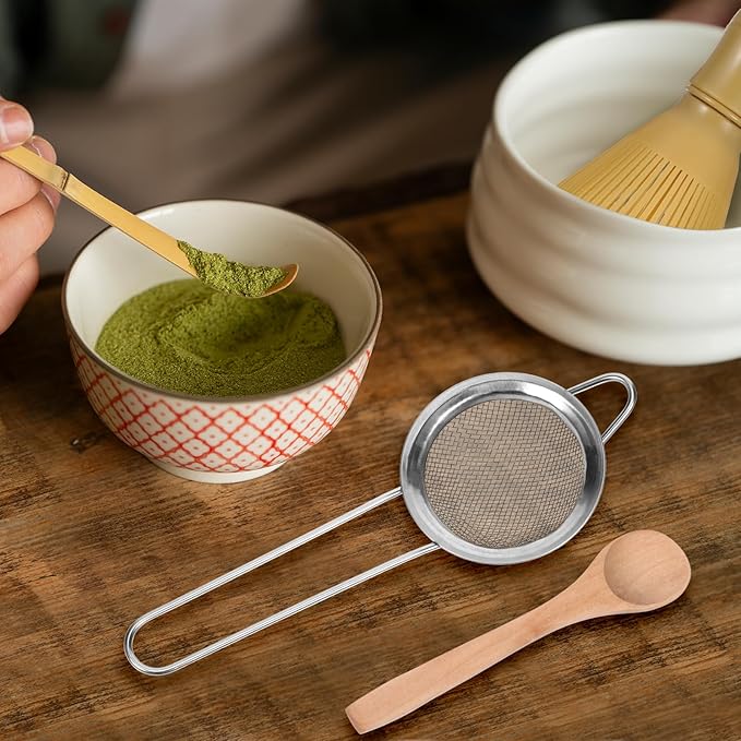 5PCS Resin Matcha Whisk Set, Easy-To-Clean Bamboo Macha Tools for Perfect Stirring, Suitable for Making Ceremonial-Grade Matcha, Tea Accessories for Tea Lovers for Christmas, Birthdays