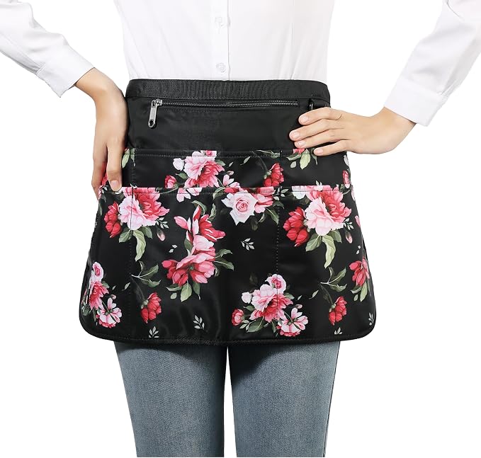 Barber Apron with 7 Pockets, Hair Stylist Apron for Men Women, Waterproof and Bleach-proof Hairdresser Bag for Cosmetology - Image 3