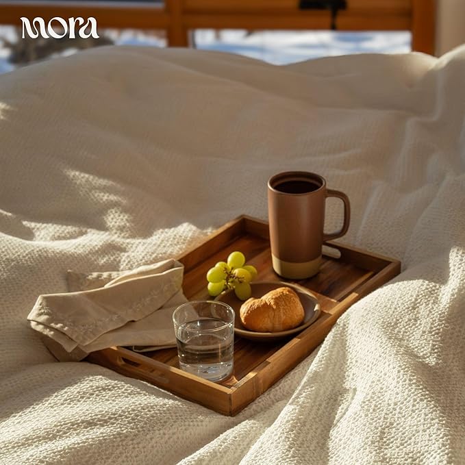 MORA Ceramics Large Tea Mug with Loose Leaf Infuser and Ceramic Lid, 18 oz, Portable, Microwave, Dishwasher Safe, Tall Coffee Cup - Rustic Matte Ceramic Glaze, Modern Herbal Tea Strainer, Terracotta