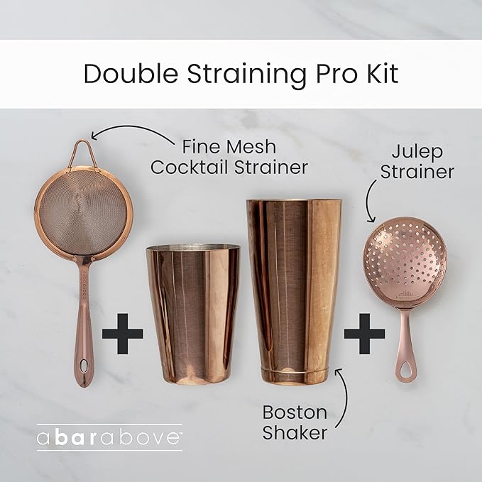 A Bar Above Gold Fine Mesh Cocktail Strainer, 304 Stainless Steel Conical Sieve, Elegant Bartender Tool with Ergonomic Handle for Tea, Coffee, Mixology, Culinary Use, and Double-Straining