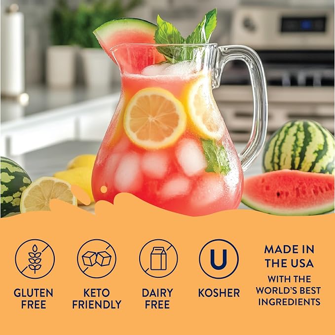 Jordan's Skinny Mixes Sugar Free Syrup, Watermelon Lemonade, Fruit Flavored Water Enhancer, Drink Mix Iced Tea, Lemonade, Drinks, Low Calorie Water Flavoring, Dairy & Gluten Free, Kosher, 25.4 Fl Oz - Image 5