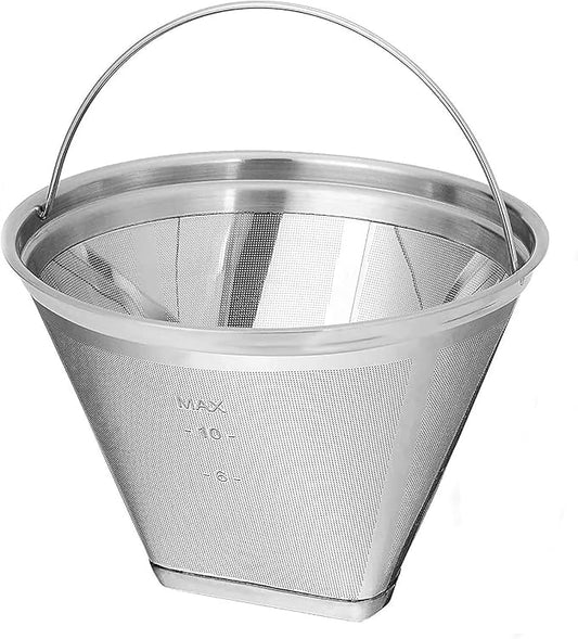 Coffee Filter 4 Cone Coffee Filter Reusable fit for Cuisenart Ninja Hamilton Beach Brewer (Not Applicable to Ninja CE251, CF200)