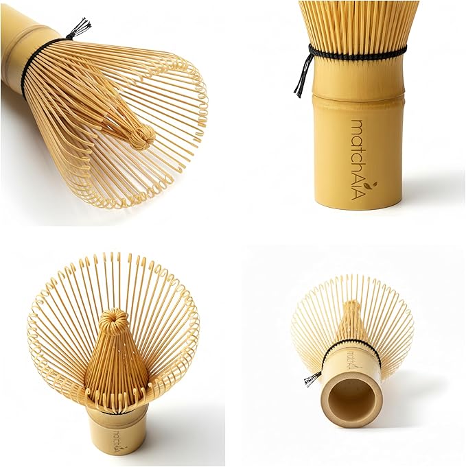 Premium Bamboo Matcha Whisk (Chasen) - Handcrafted Traditional 100-Prong Japanese Tea Whisk for Ceremonial Matcha & Modern Lattes