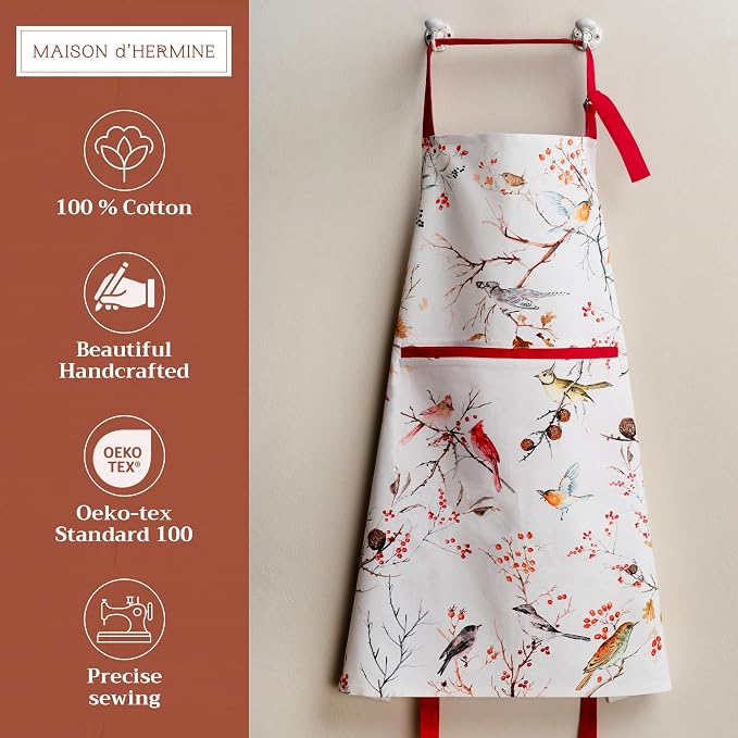 Maison d' Hermine 100% Cotton Apron for women with Pocket Kitchen Chef Apron for Men Cooking Mothers Day Gifts - Image 2