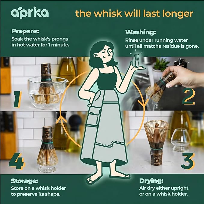 Traditional Purple Matcha Whisk - 100 Prong Bamboo Whisk For Ceremonial Tea Preparation - Authentic Japanese Purple Bamboo Whisker For Matcha Tea by Aprika Life