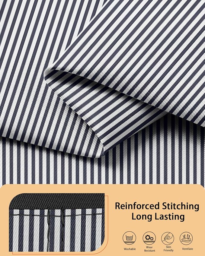 Slohif Reversible Server Apron 6 Pockets - Waist Apron for Waitress Women Half Serving Short Apron for Waiter - Image 4