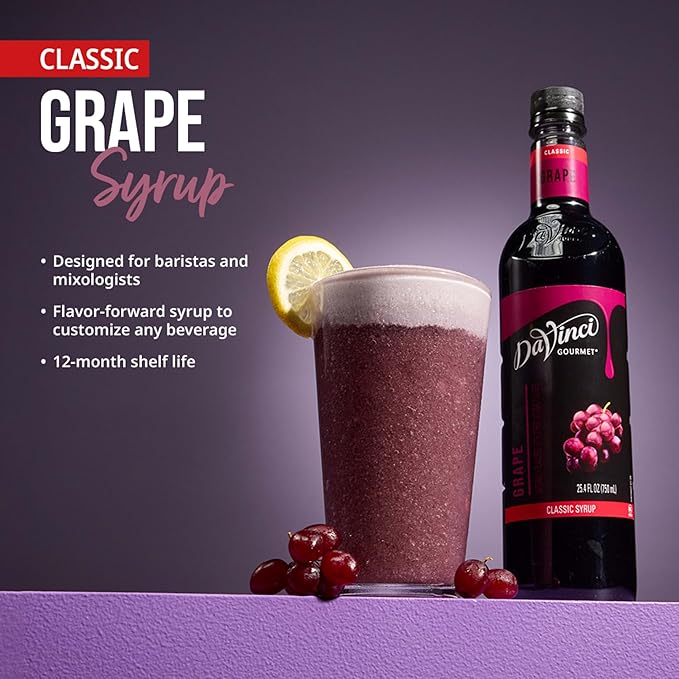 DaVinci Gourmet Grape Syrup, 25.4 Fluid Ounces (Pack of 1)