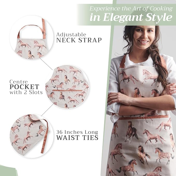 Maison d' Hermine 100% Cotton Apron for women with Pocket Kitchen Chef Apron for Men Cooking Mothers Day Gifts - Image 5