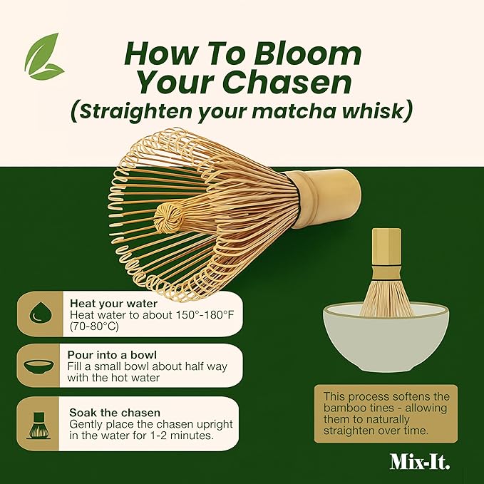 Premium Matcha Whisk – 100-Prong Traditional Bamboo Chasen | Mix-It Handmade Japanese Tea Whisk for Ceremonial-Grade Micro-Foam | Authentic Gift for Matcha Lovers