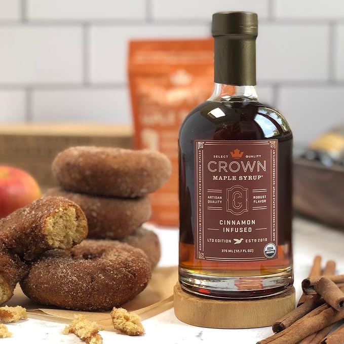 Crown Maple Certified Organic Cinnamon Infused Maple Syrup, Pure, Non-GMO Pairs well with Pancakes, Flavor Cocktails, Sticky Buns, Waffles, 150 Fl Oz (Pack of 1) - Image 4
